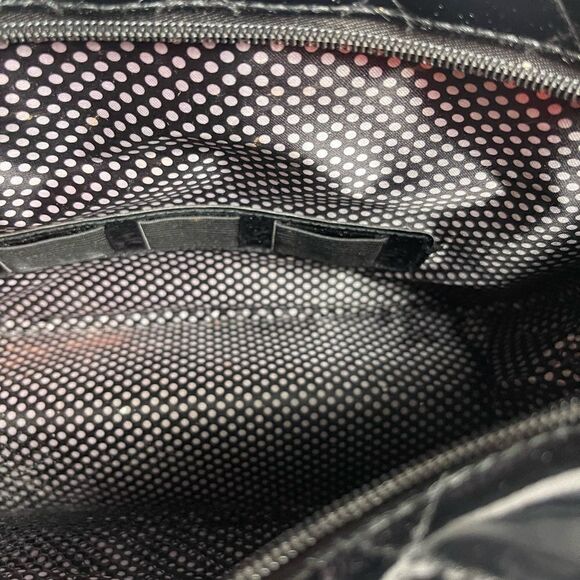 Caboodles Black Faux leather Patent Quilted Makeup Shoulder Bag. - Picture 10 of 12